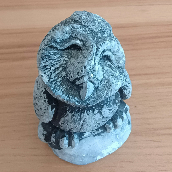 Vintage Mt St Helens Ash Owl Sculpture Figurine Handcrafted Signed Bekka - Picture 2 of 7